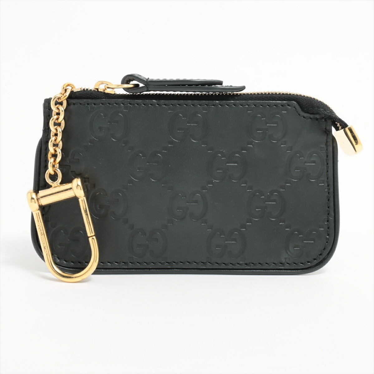 Gucci Guccisima Leather Case Black Key Ring